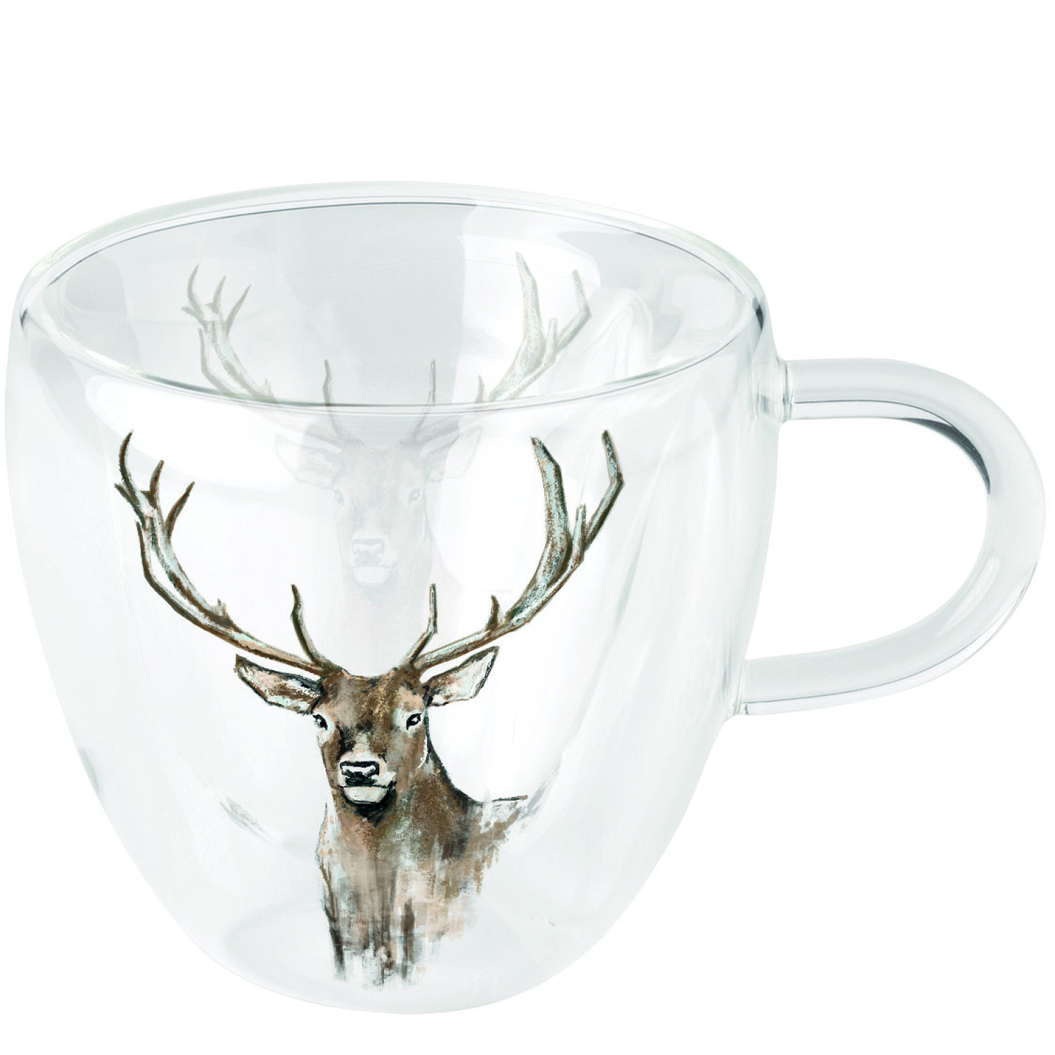 Двустенна стъклена чаша Antlers