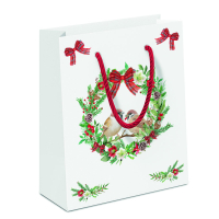 Art.No.31218870- Подаръчна торбичка Sparrows in wreath от 