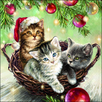 Art.No.33311975- Салфетки Cats in basket от 