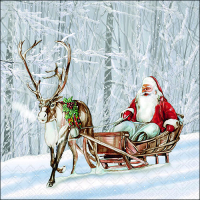 Art.No.33318105- Салфетки Santa in snowy forest  от 