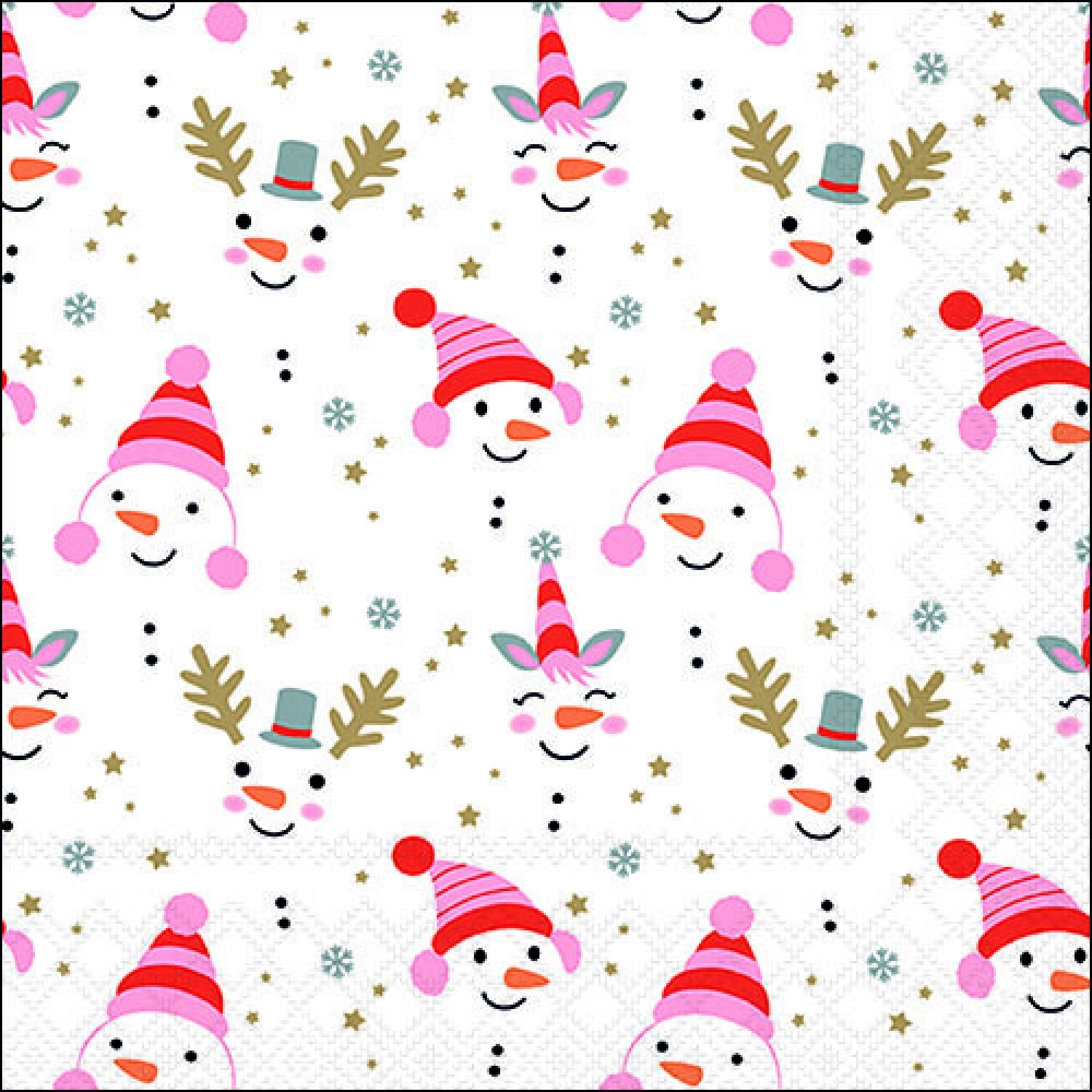 Салфетки Funny snowmen