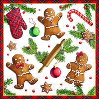 Art.No.33318880- Салфетки Gingerbread cookies от 
