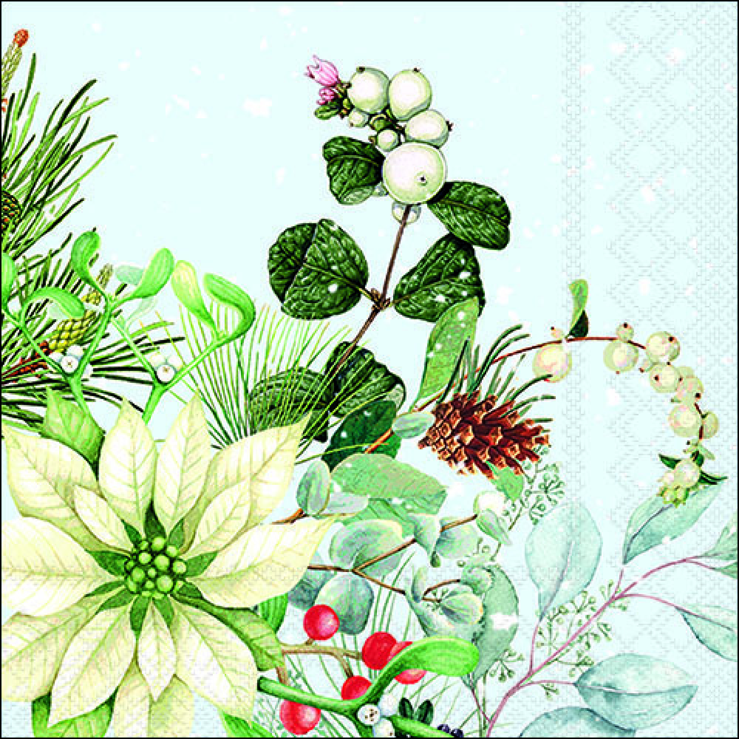 Салфетки White poinsettia