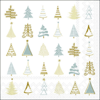 Art.No.33319045- Салфетки Christmas tree doodles silver от 