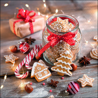 Art.No.33319080- Салфетки Christmas cookies jar от 