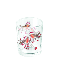 Art.No.37318865- Свещник за чаена свещ Christmas robins white от 