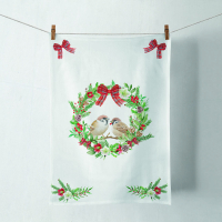 Art.No.37818870- Домакинска кърпа Sparrows in wreath от 