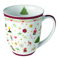Art.No.38414765- Чаша Ornaments all over red от 