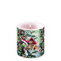 Art.No.39219100- Свещ  малка House with robins от 