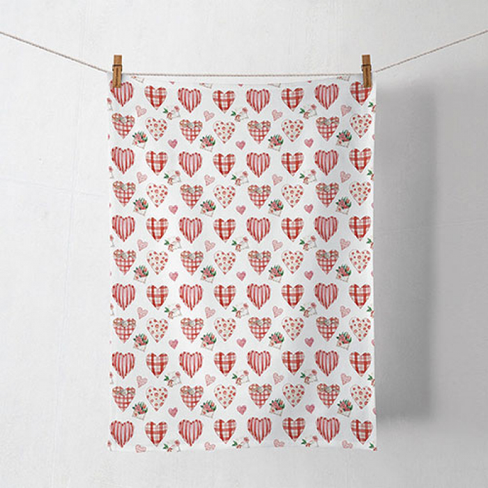 Домакинска кърпа Lovely hearts 