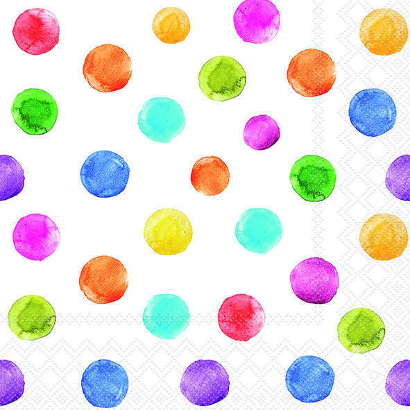 Салфетки Polka dots white