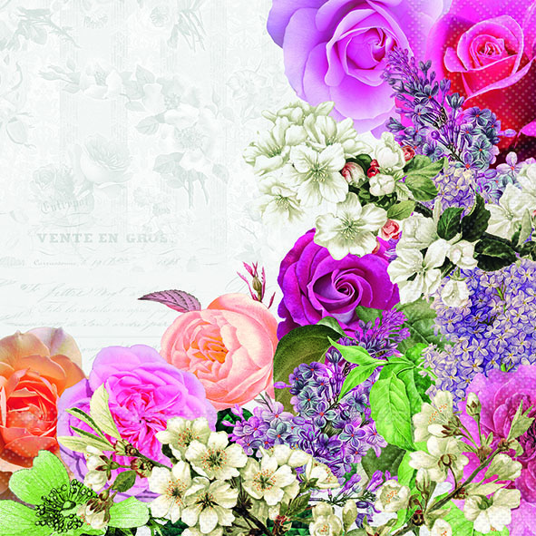 Салфетки Mixed flower border