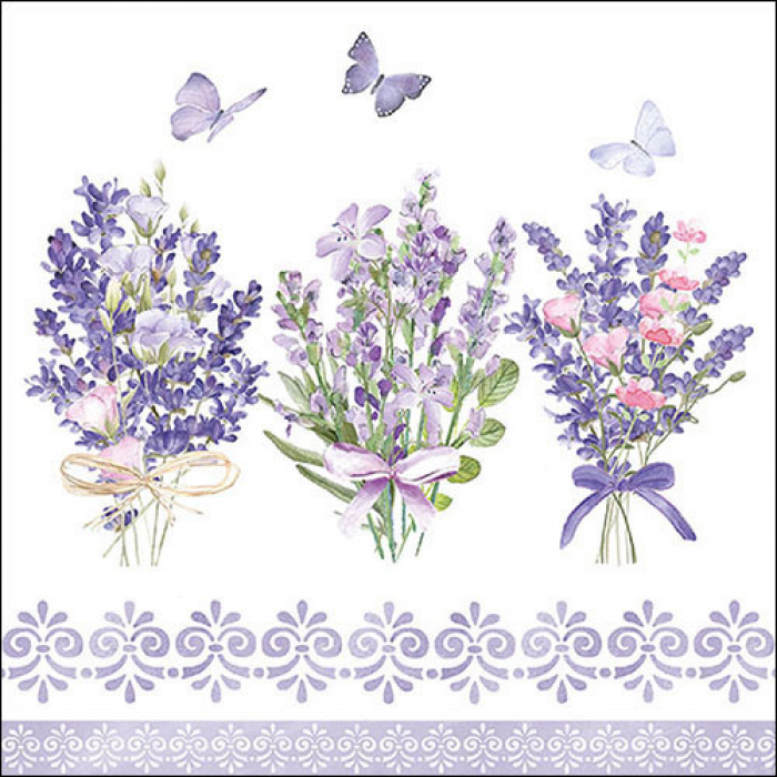 Салфетки Lovely lavender white