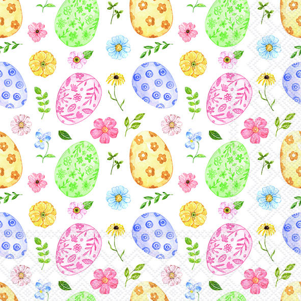 Салфетки Easter eggs and flowers 