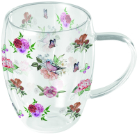 Art.No.14219350- Двустенна стъклена чша Charlote white от 