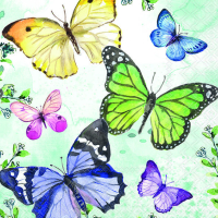 Art.No.13319850- Салфетки Fluttering butterfiles aqua от 