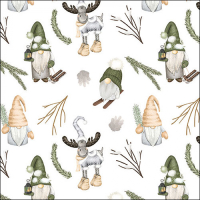 Art.No.33320190- Салфетки Forest gnomes white от 