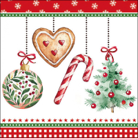 Art.No.33320045- Салфетки Ornaments on a cord white от 