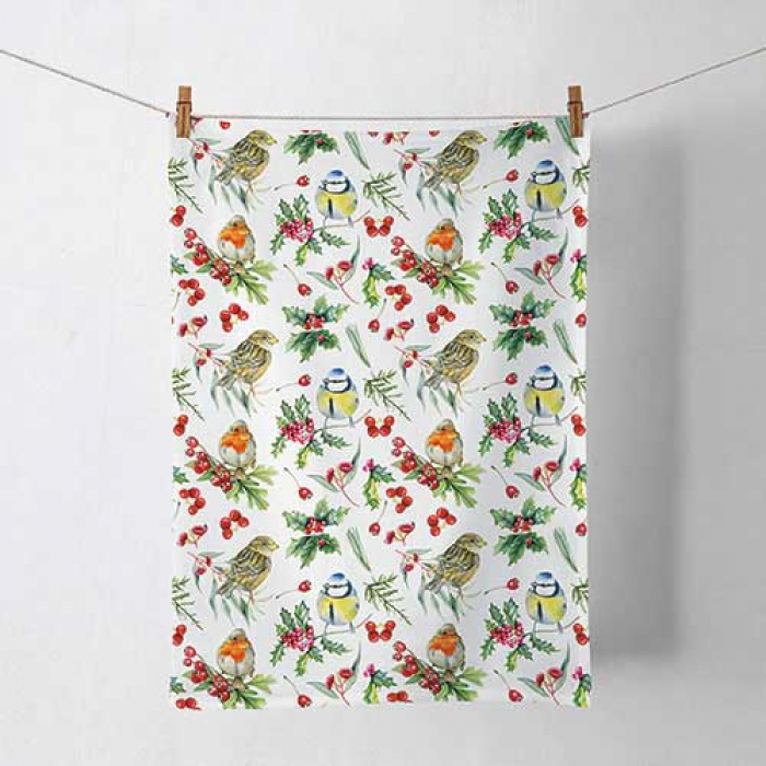 Домакинска кърпа Birds in winter