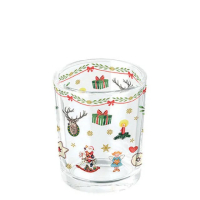 Art.No.37314765- Свещник Ornaments all over red от 